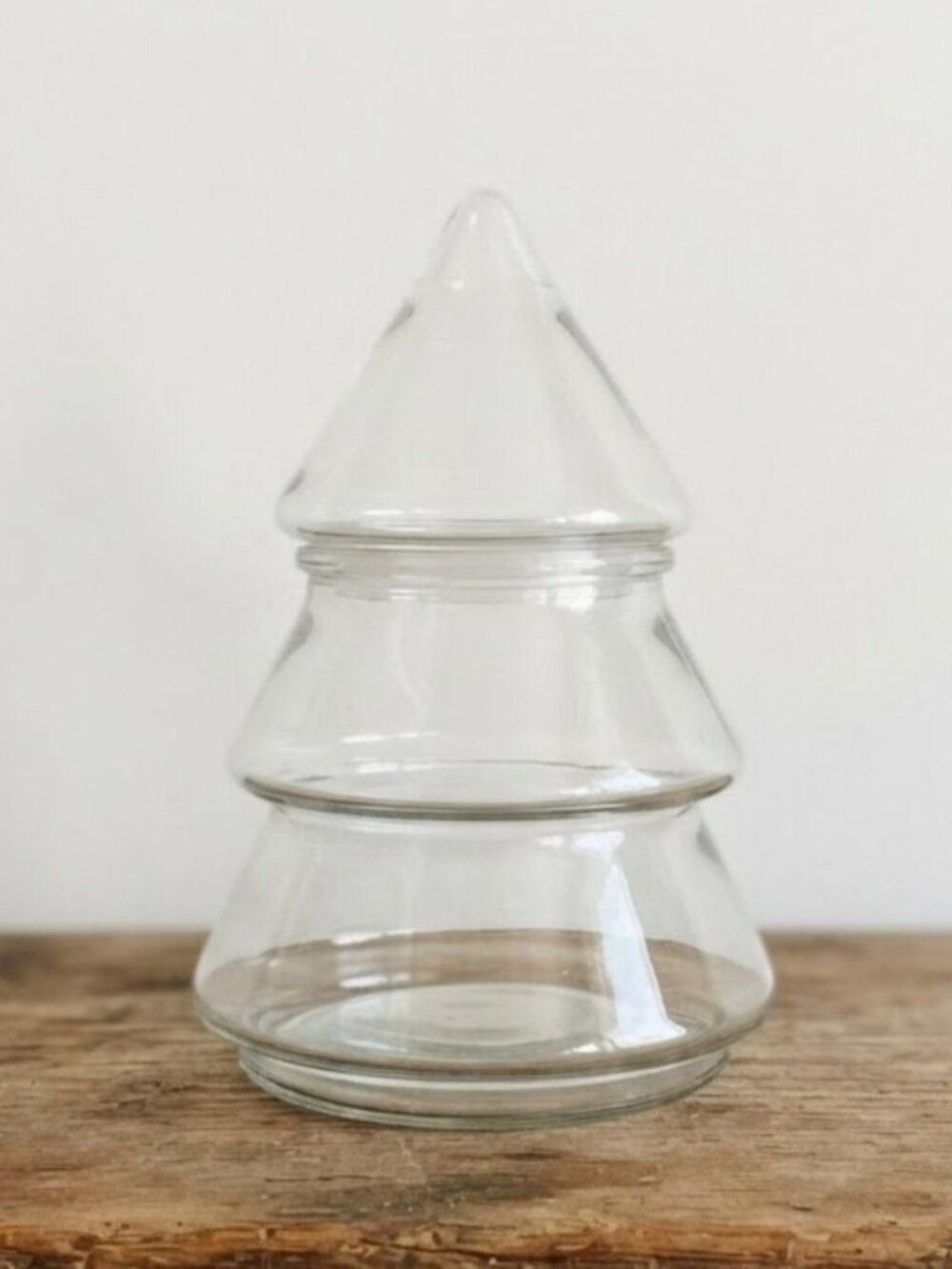 Vintage Anchor Hocking Christmas Tree Shaped 9.5" Candy Jar Sealing Lid 95649